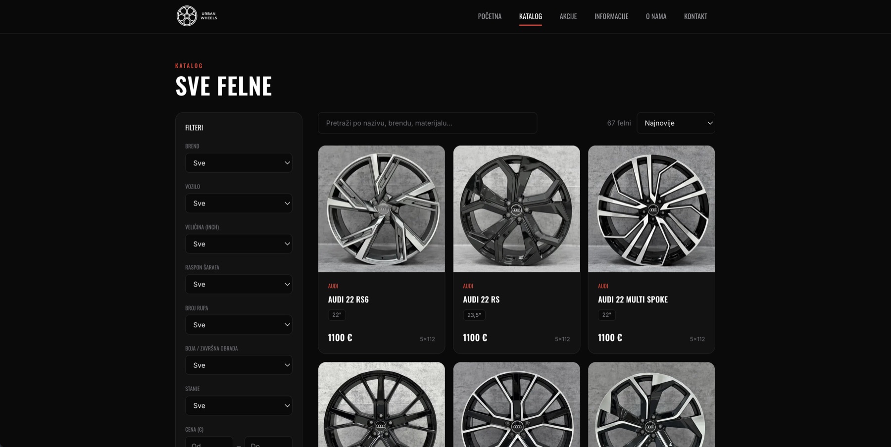 Urban Wheels — Web Shop